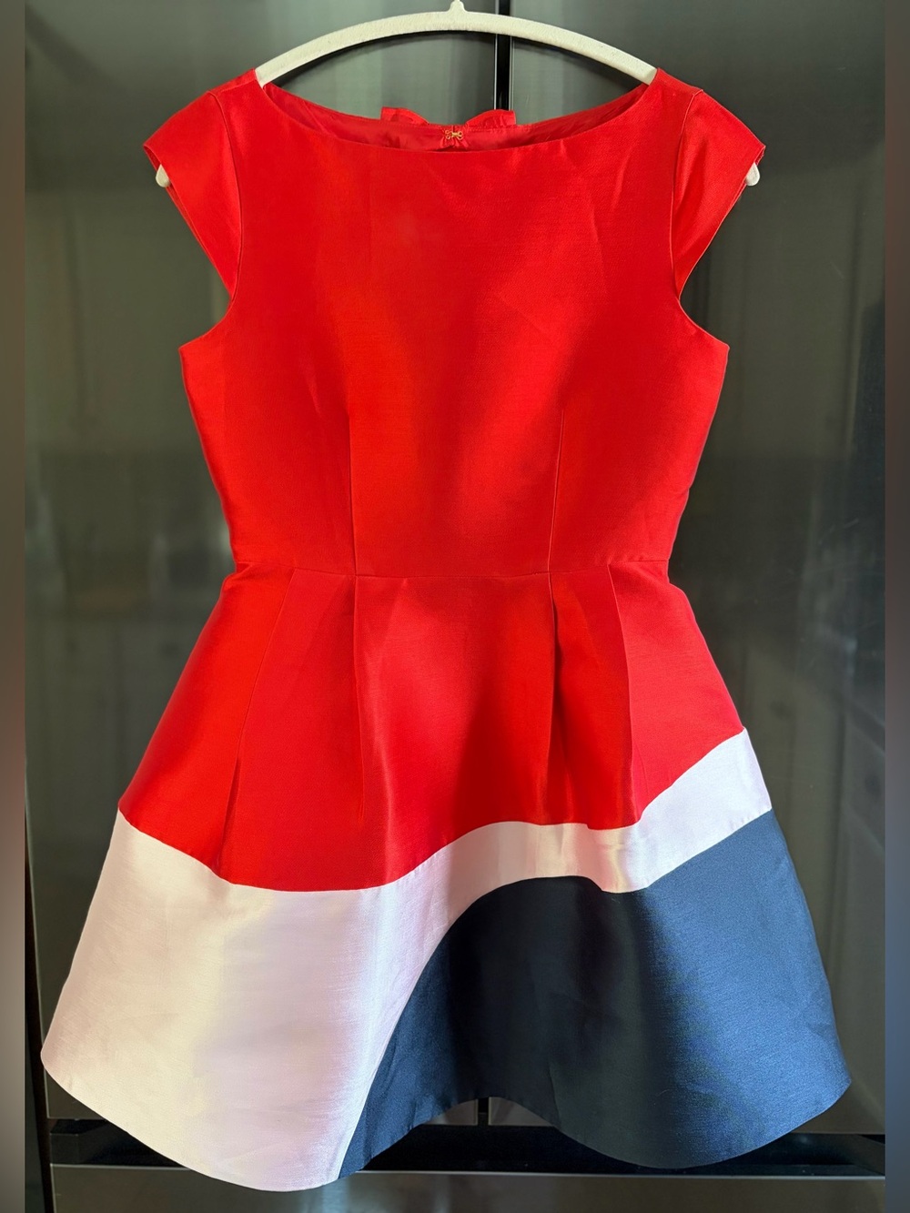 Kate Spade NY Colorblock Fit/Flare “Do Wonders” Party Glam Girly Mini Dress Sz 2
